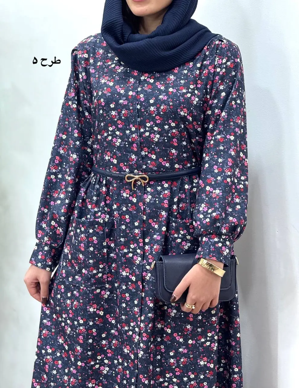 پیراهن مانتویی پاییزه طرحدار آیسو سانیا 2